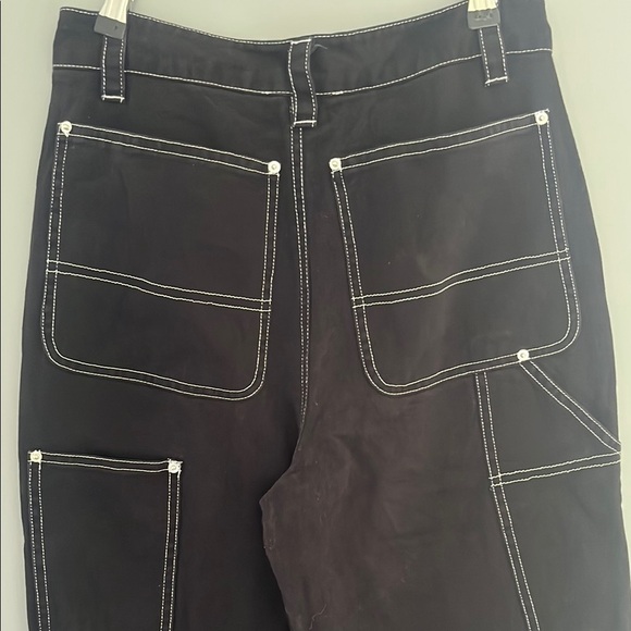 Steve Madden Black and White Straight Leg Jeans Timeless Design - Picture 4 of 9